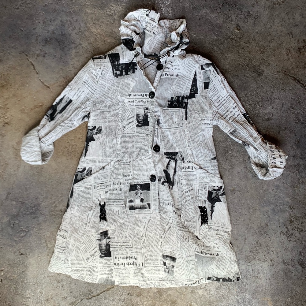 Small Ki Meng Newspaper Dress/Long Shirt